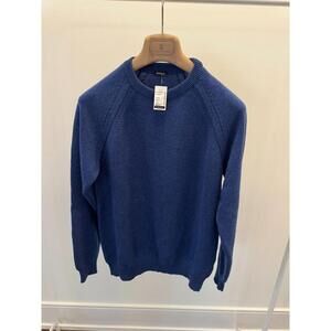 BRAND NEW Kiton Navy Cashmere Crewneck Sweater Size M